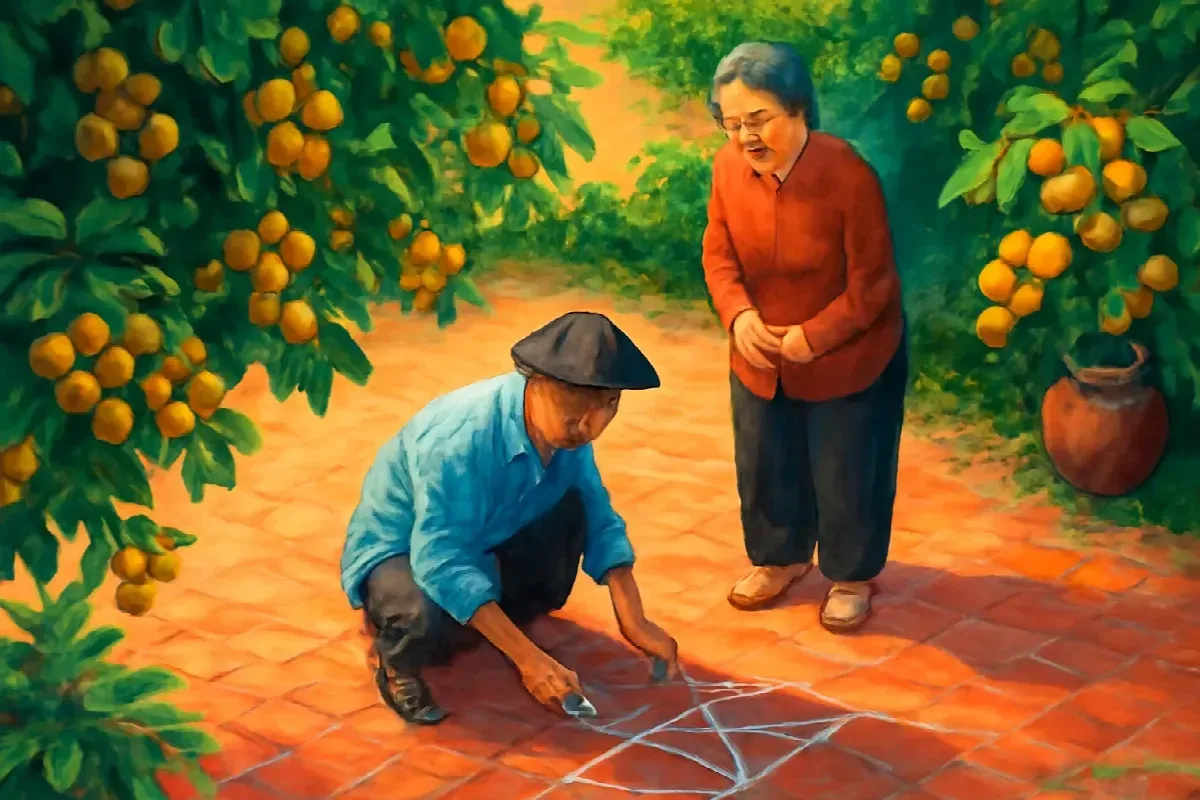 Ba lá thăm trắng ở vườn nhãn Phố Hiến