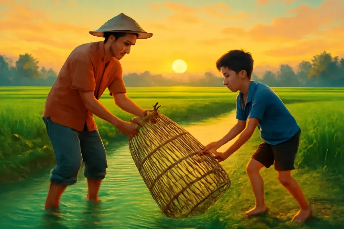Ba mươi ống trúm lươn trên con rạch
