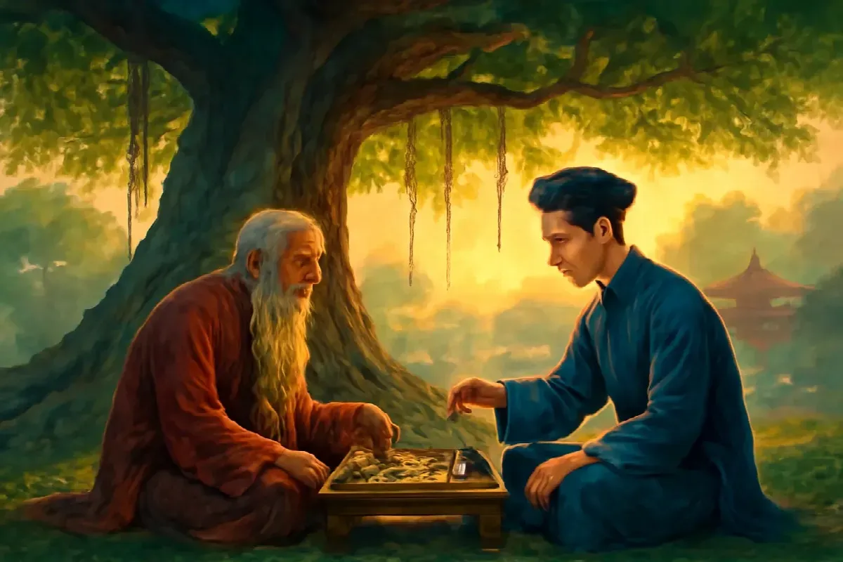Ba ván cờ với ông già cây đa