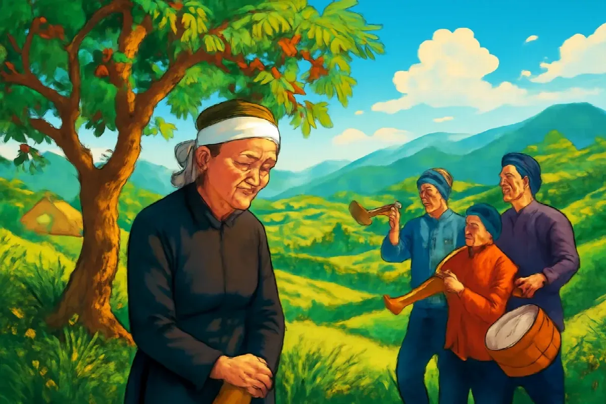 Ban kèn đám tang của bà Chín Ẩn