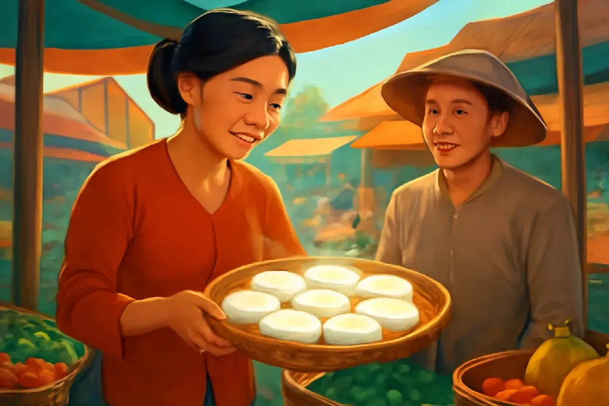 Bánh bò của chị có rễ không