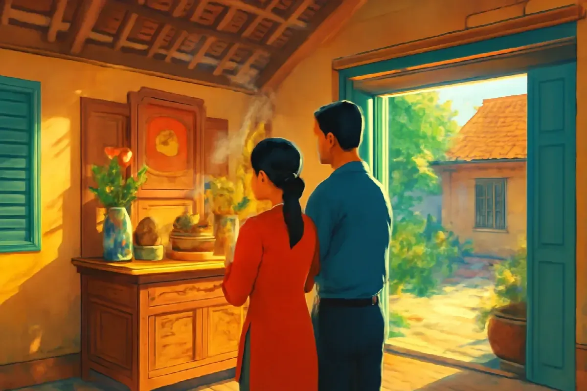 Bát hương hàn đồng ở làng ven sông Nghèn