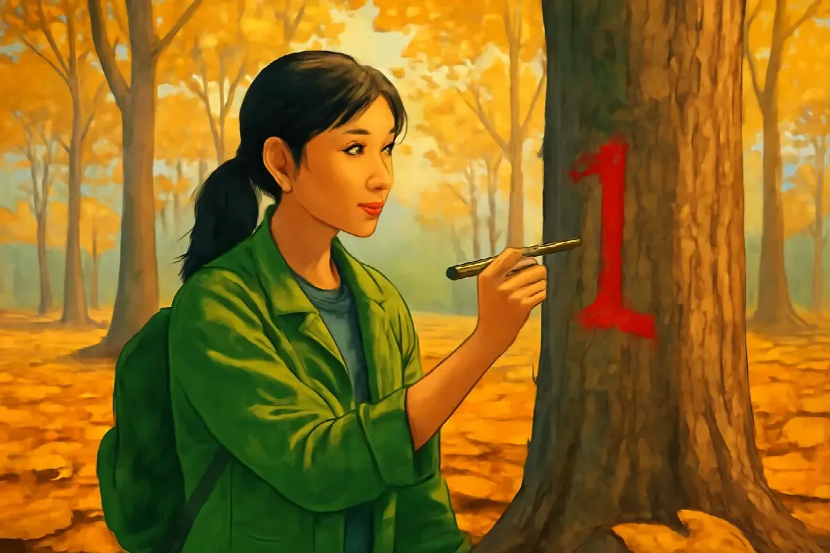 Cái đuôi số sơn đỏ trong rừng khộp
