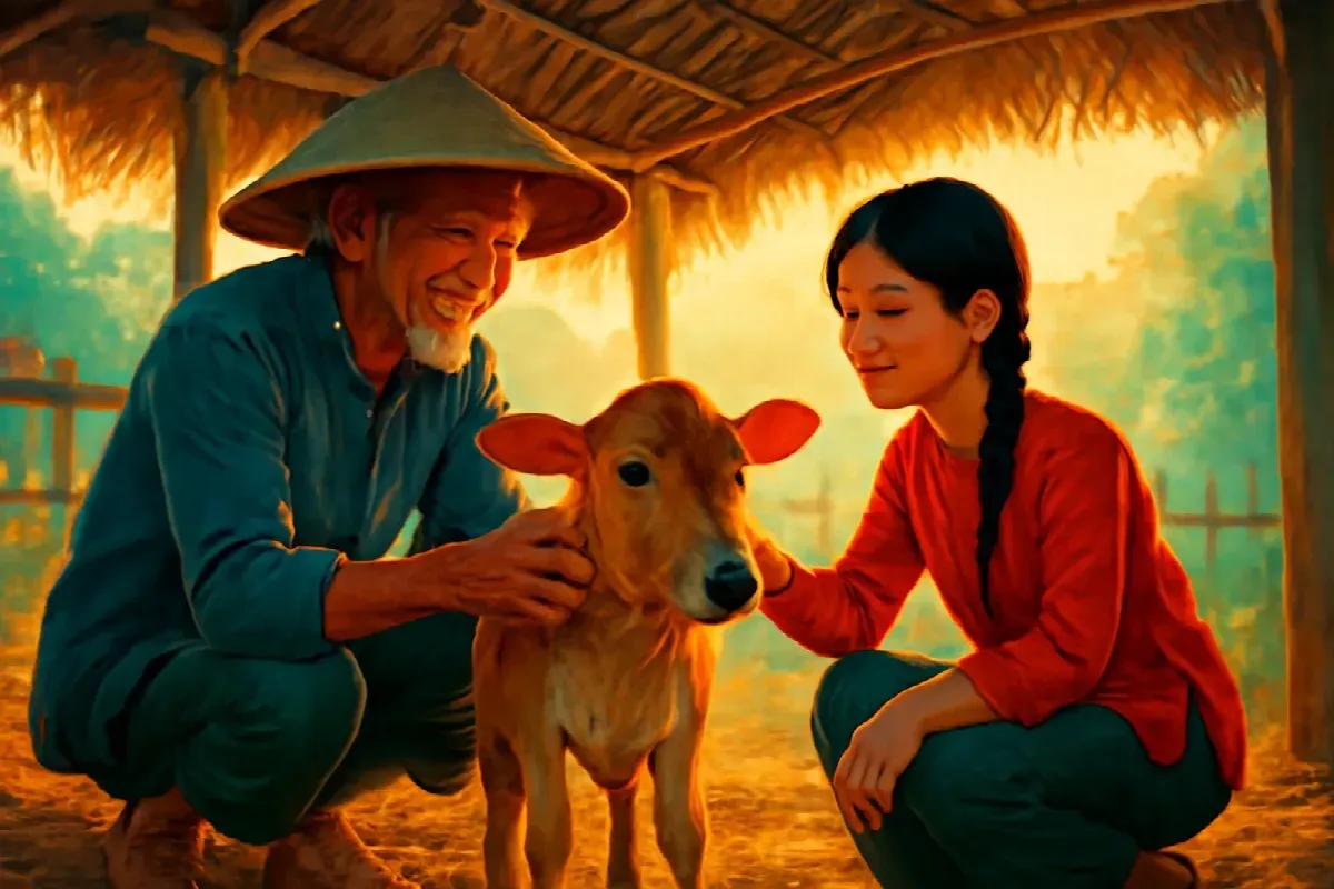 Cái mõ trâu treo lại trong chuồng năm 1994