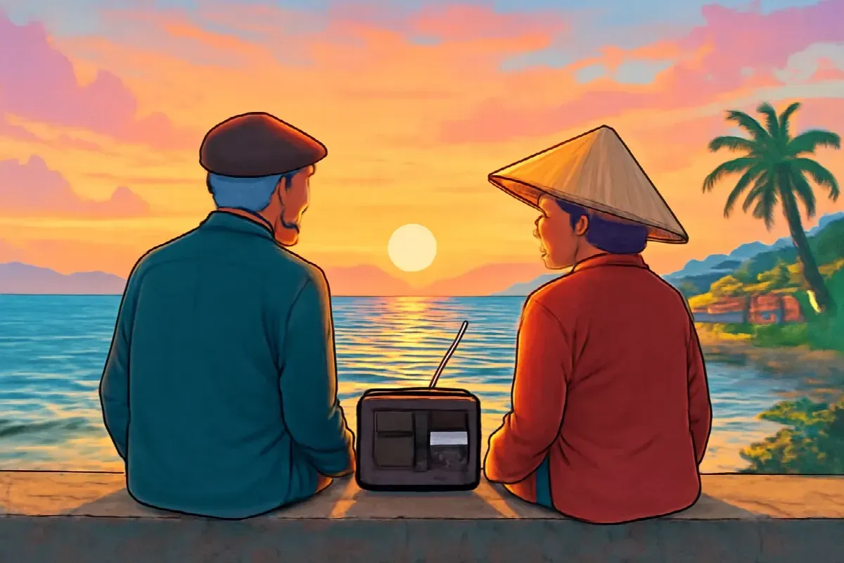 Cái radio của ba ở bãi Sau