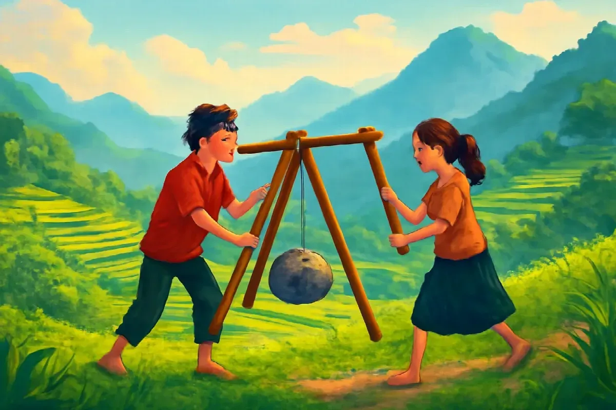 Cái thước chữ A trên gác bếp ở Hoàng Su Phì