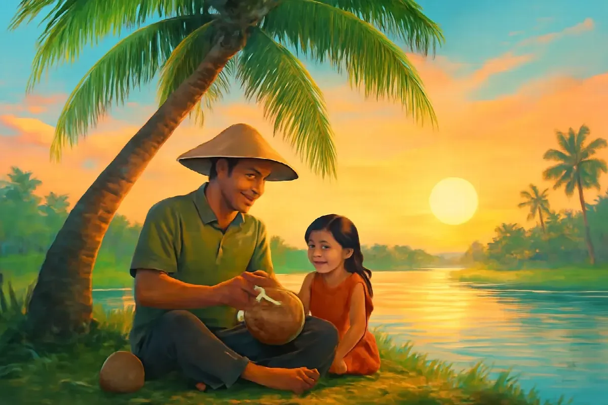 Cây dừa sáp má trồng ở Cầu Kè