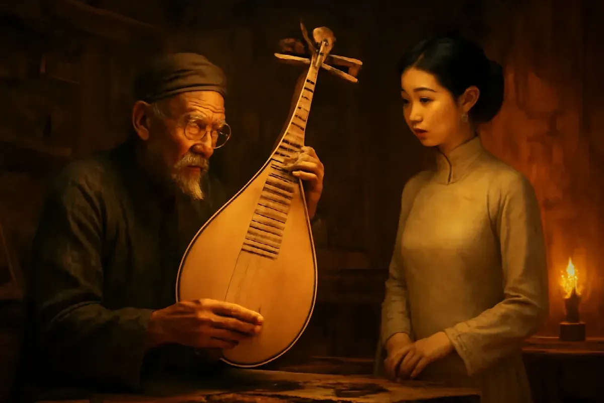 Cây tỳ bà câm ở lầu Vọng Nguyệt