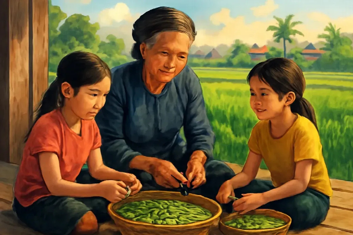 Chai thuốc nâu trên bàn thờ nhà nội