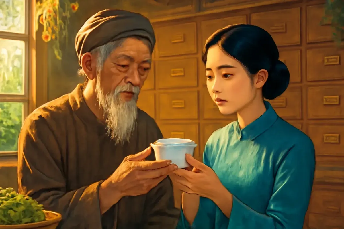 Chén sứ trắng ở hiệu thuốc Hối Xuân Đường