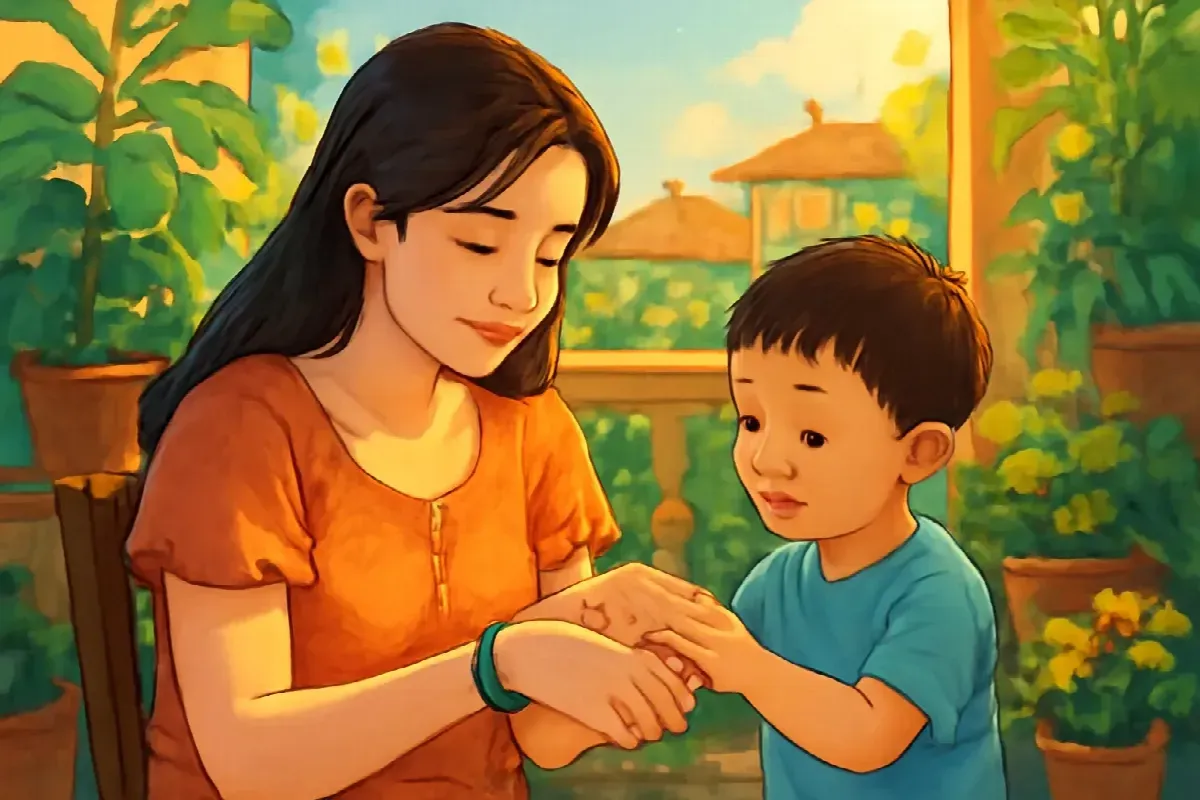 Chiếc vòng cẩm thạch bịt vàng