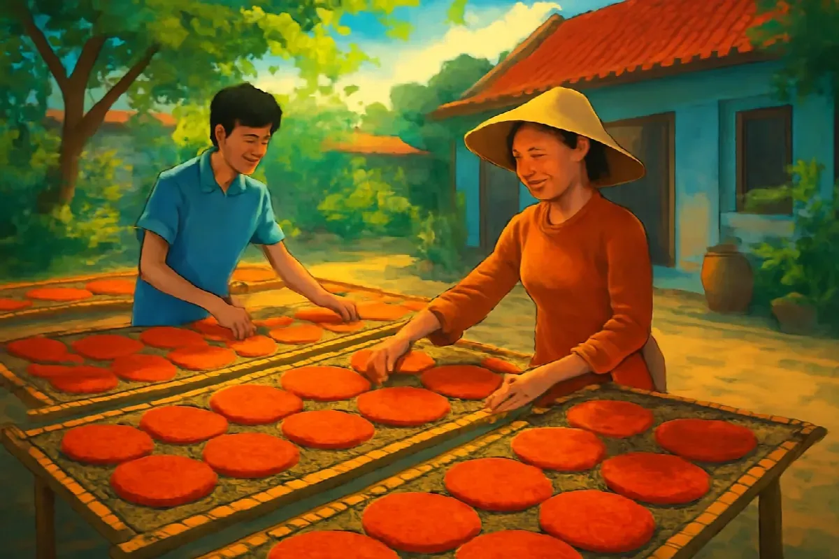 Chữ ký thứ hai ở xưởng bánh đa đỏ
