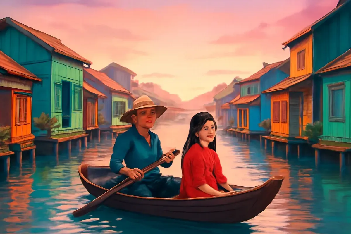 Chuông gió vỏ sò ở xóm nhà nổi Cần Thơ