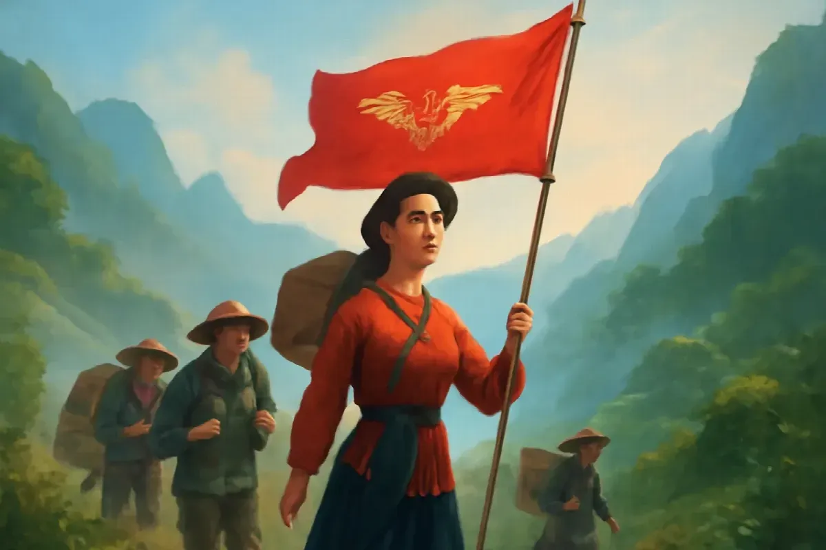 Con dơi chỉ bạc trên cờ tiêu Ngũ Phúc