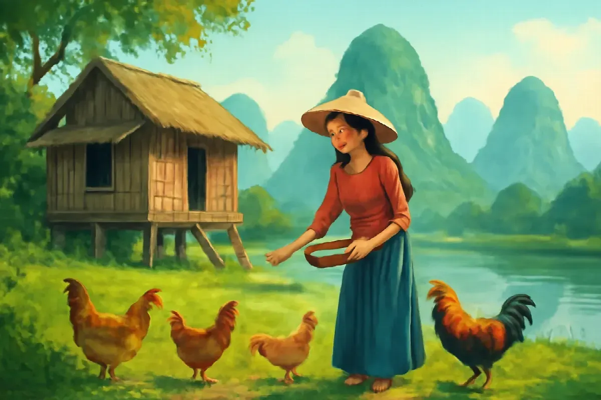 Con gà gáy ba giờ ở nhà nghỉ bên sông Son