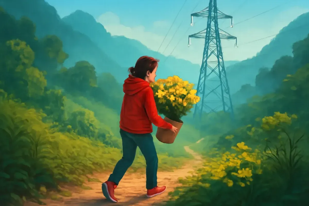 Con làm dưới đất thôi em