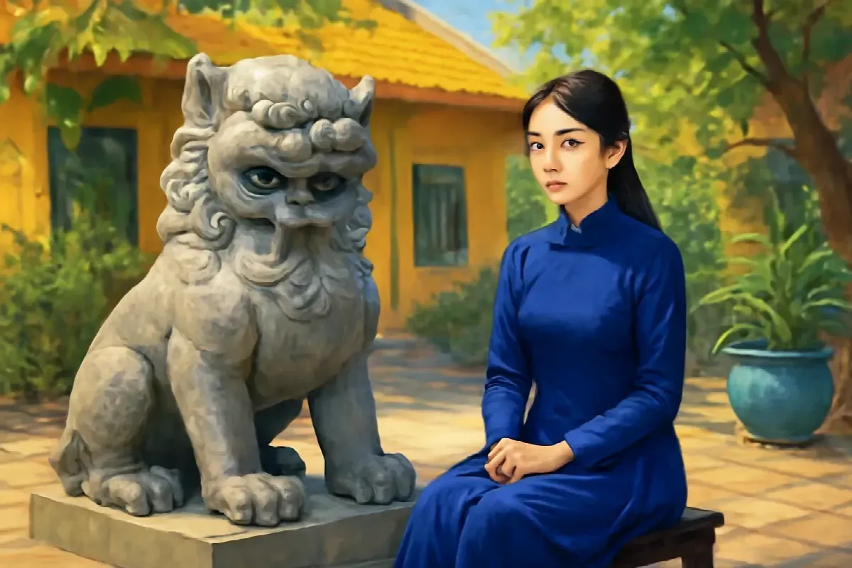 Con nghê và người thuần thú không cầm roi