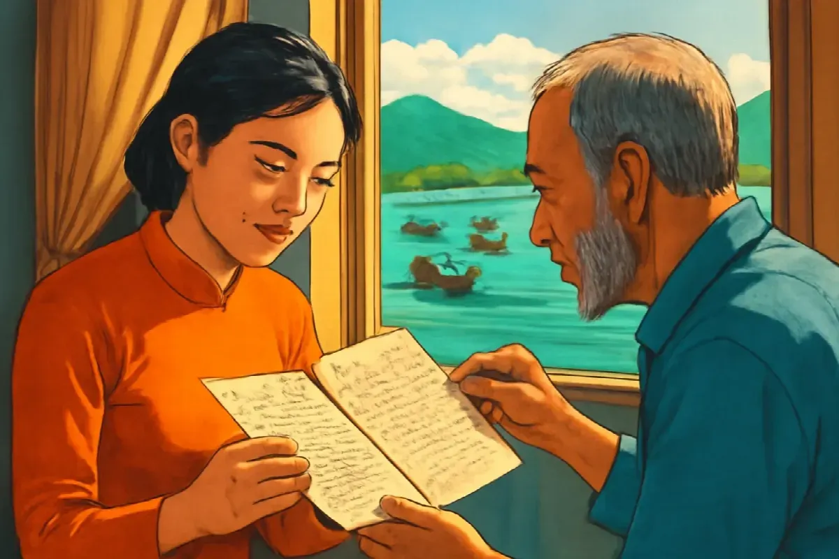 Con số một đội mũ ở làng chài Bái Tử Long