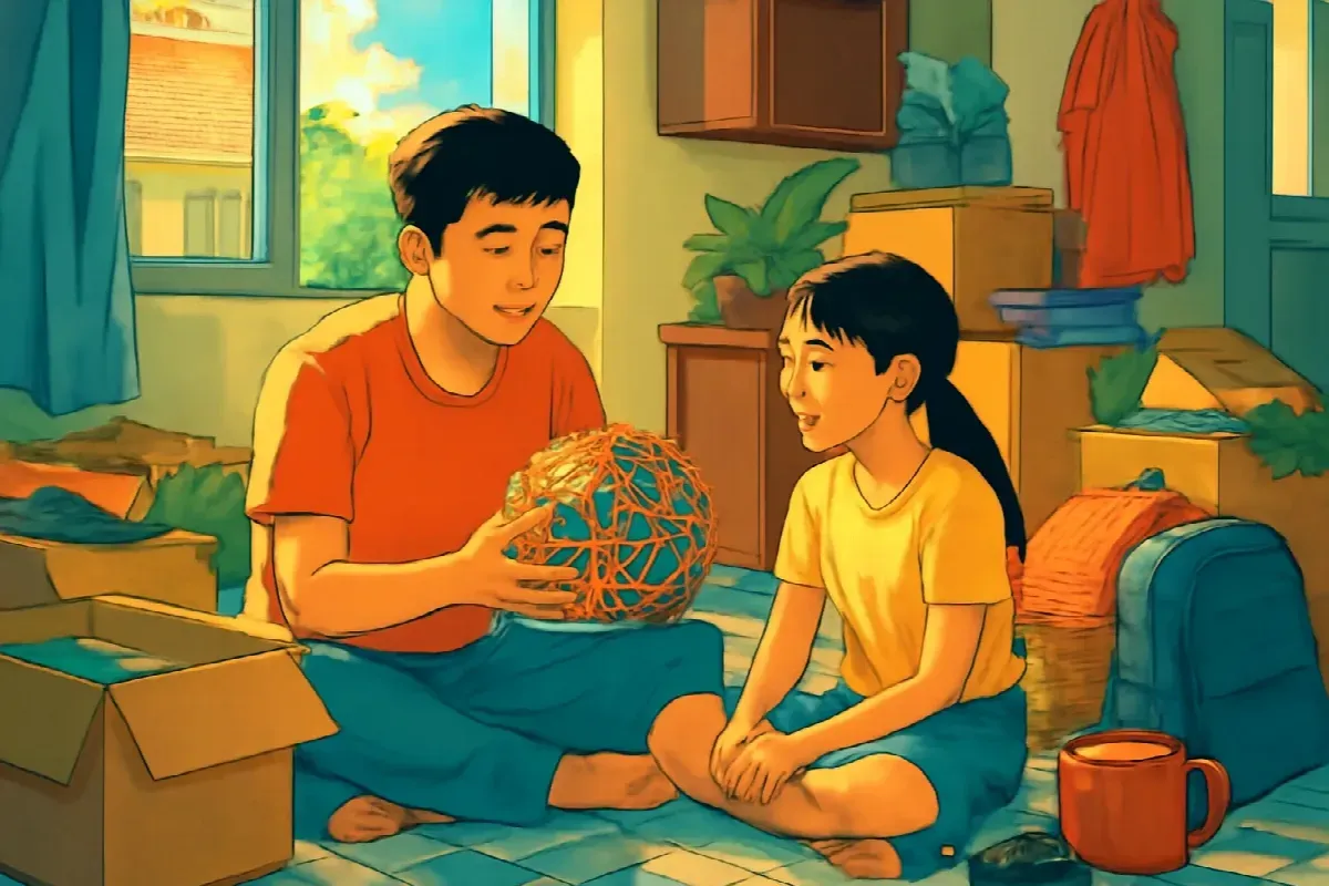 Cục dây thun mạ để lại cho con trai