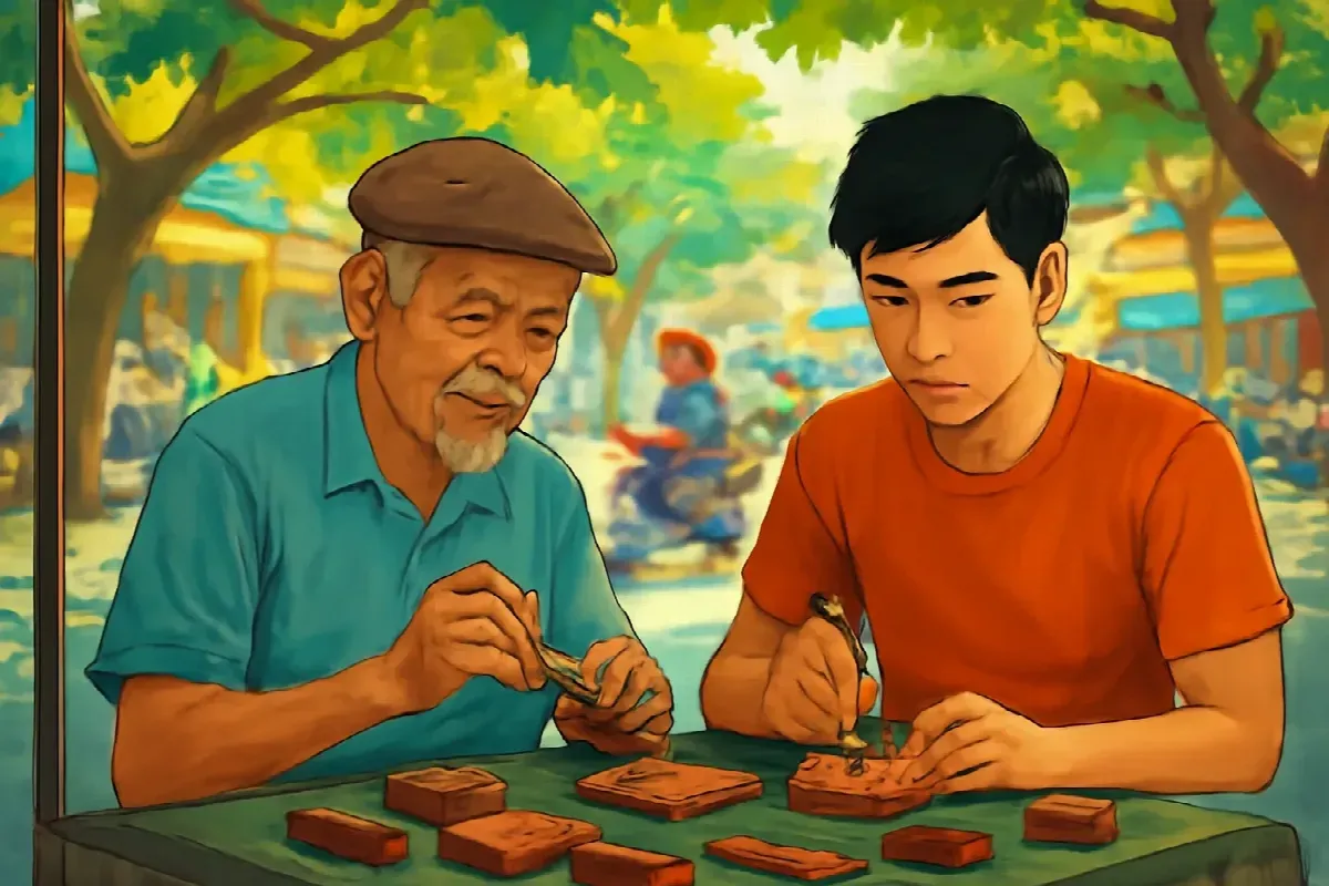 Cục tẩy khắc mặt người
