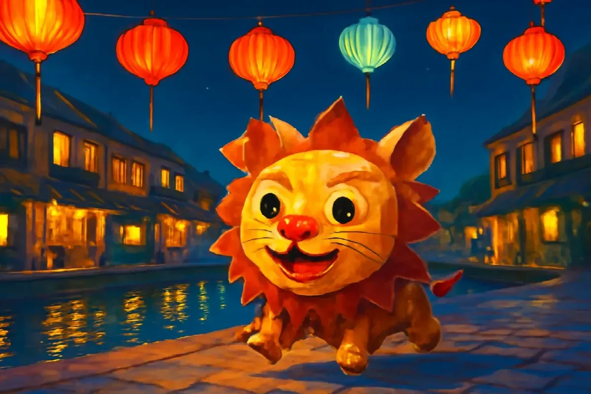 Đầu lân giấy đi lạc đêm rằm