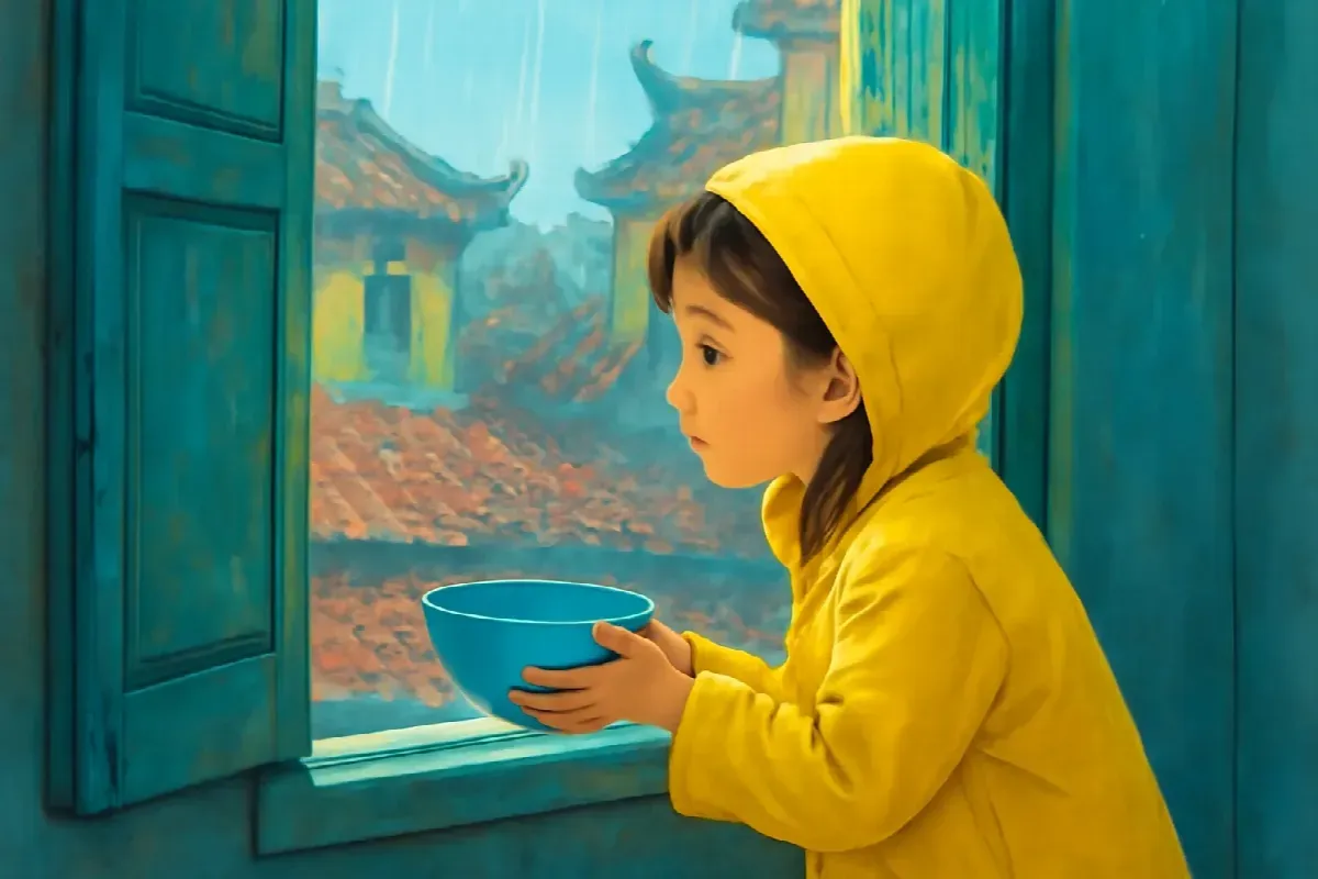 Giọt mưa Lóng và cái bát của Bơ