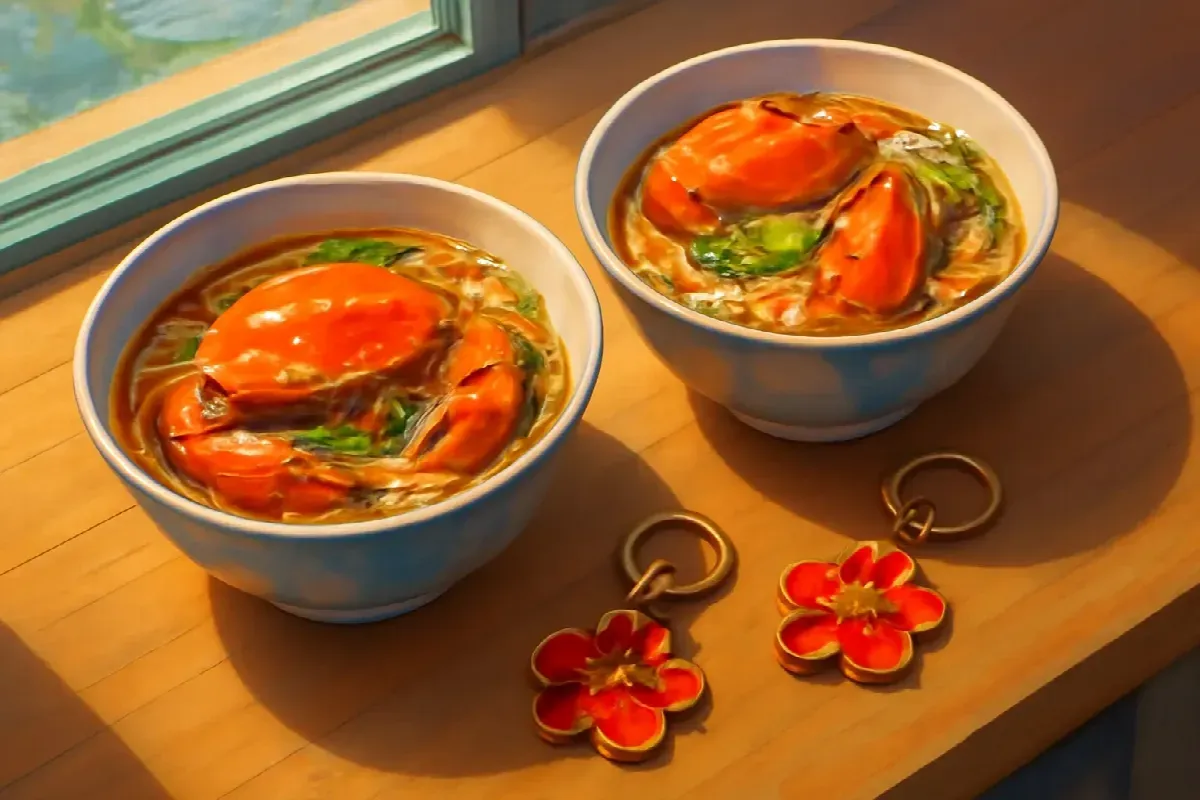 Hai chiếc móc khóa hoa phượng