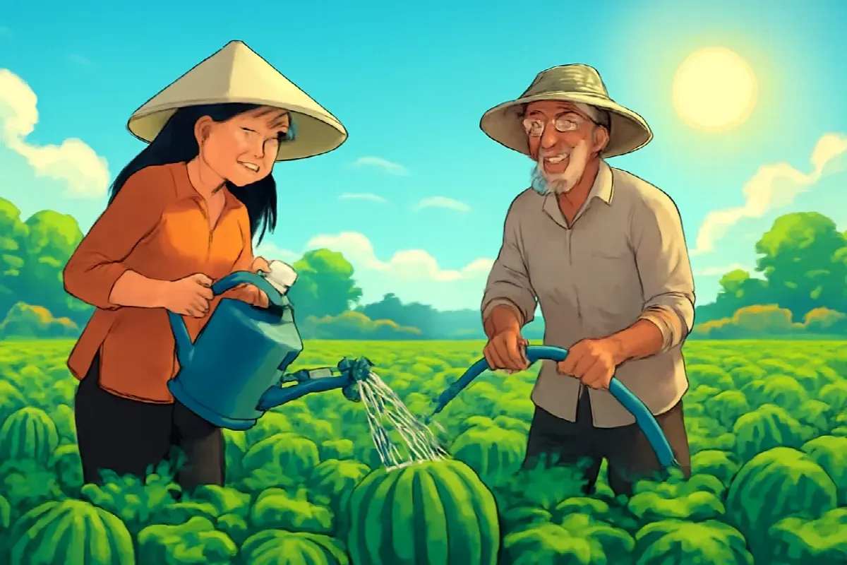 Hai người cày chung một thửa ruộng ảo