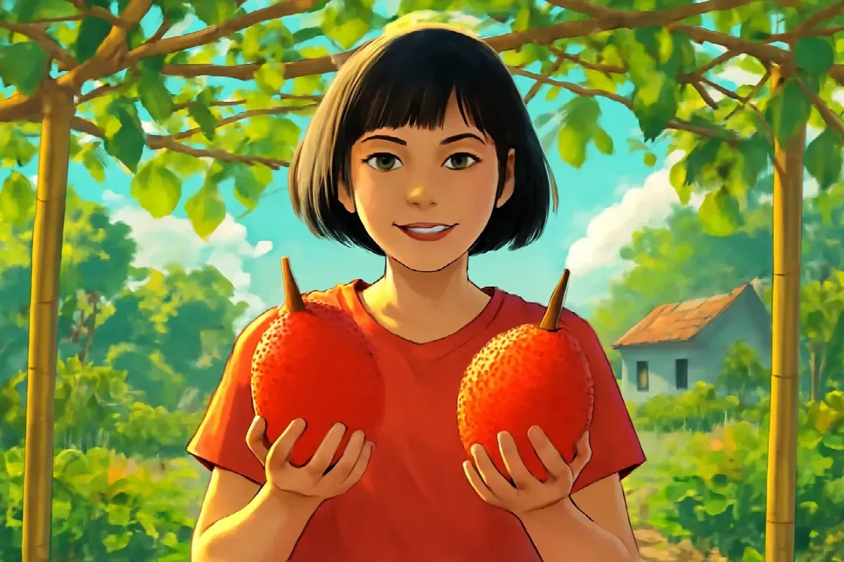 Hai quả gấc cuối vụ trên giàn bà Thìn