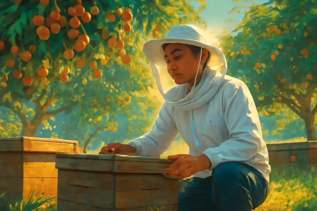 Hai sợi dây đỏ trên cành nhãn ông Rỡ