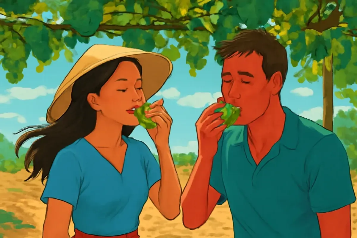 Hàng nho số chín sau kho vang