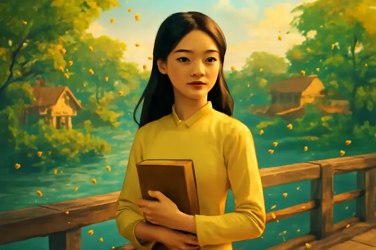 Hoa ngâu ép trong truyện thuê