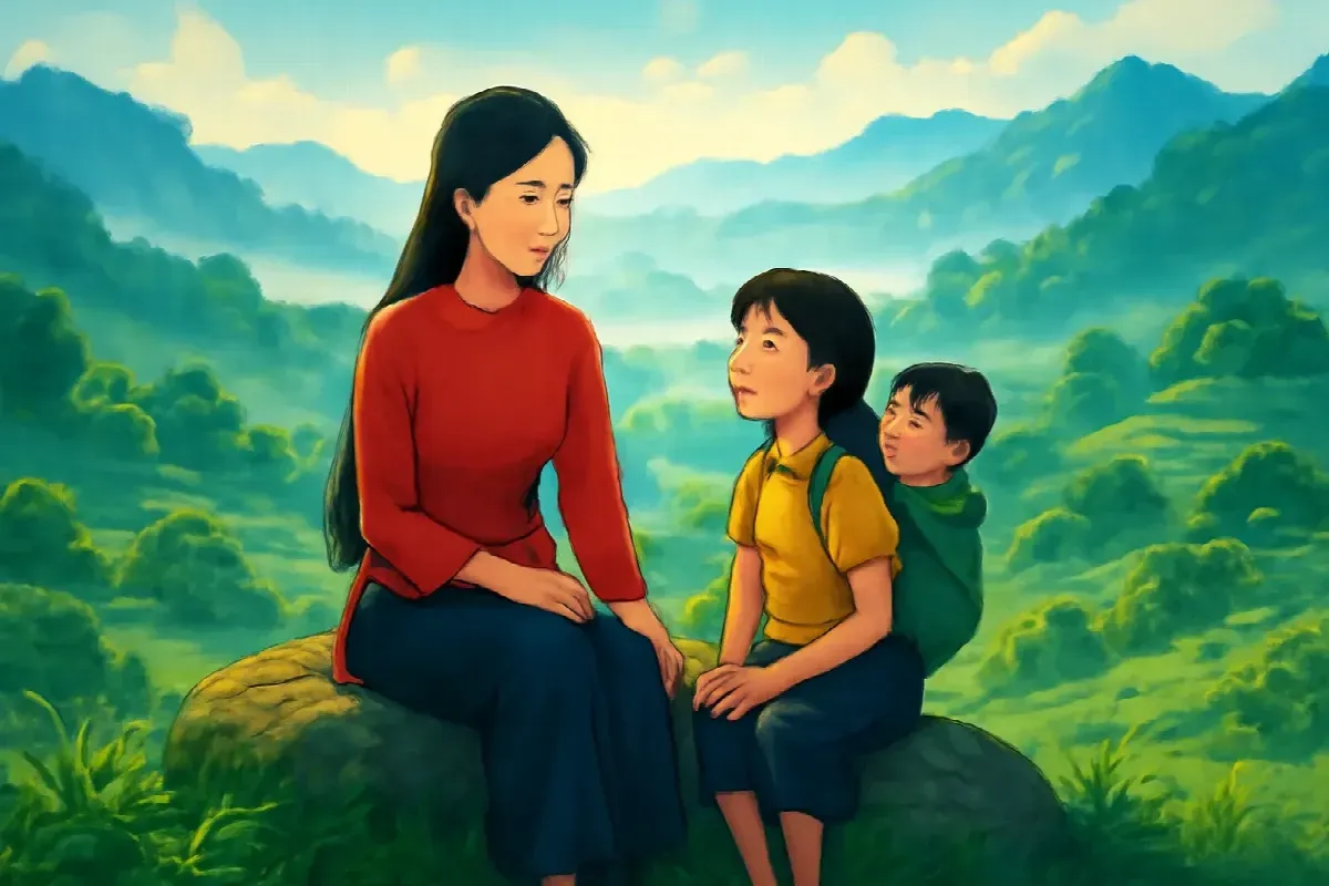 Hòn đá có sóng ở điểm trường làng Măng Rơ