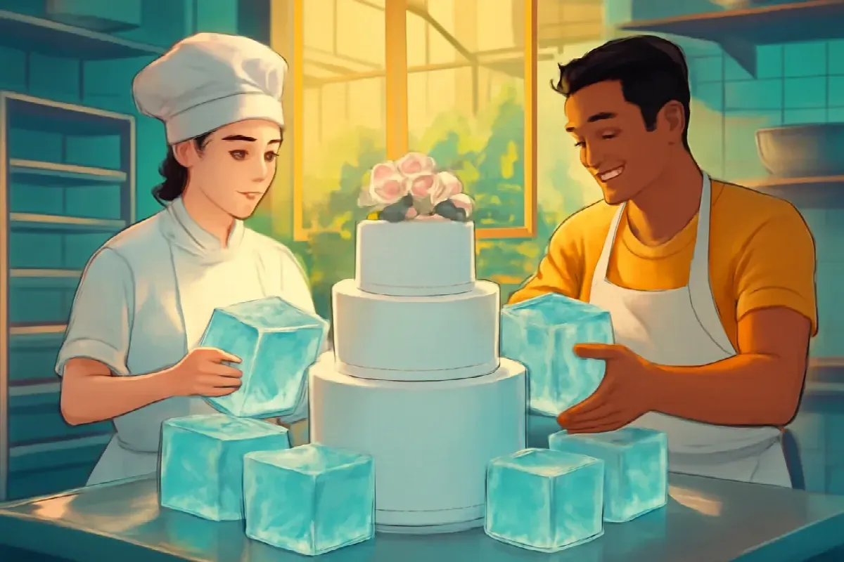 Hũ muối Hòn Khói trong bếp bánh
