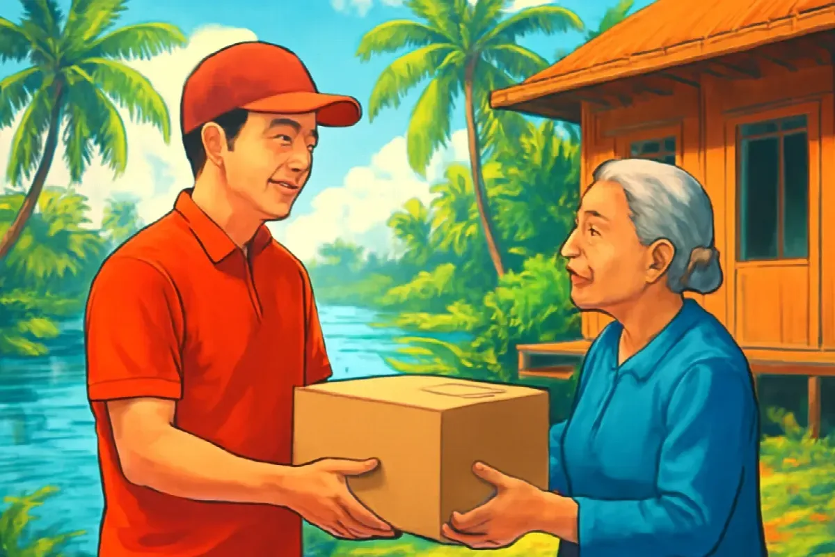 Kiện hàng gửi người đã khuất ven sông Cổ Chiên