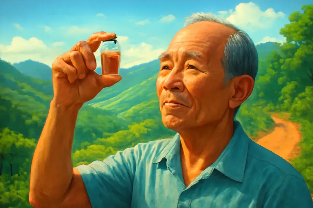 Lọ đất đỏ trong ngăn kéo của ông Thước