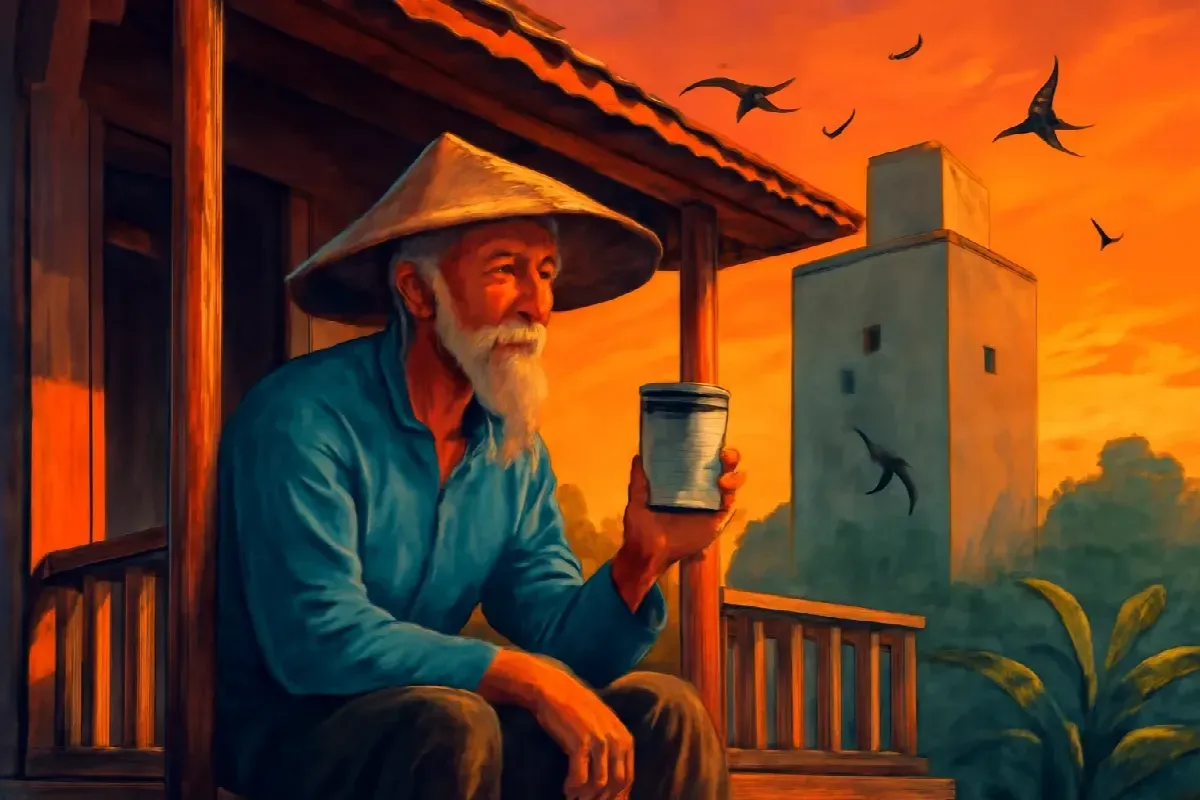 Lon đậu đen đếm chim yến