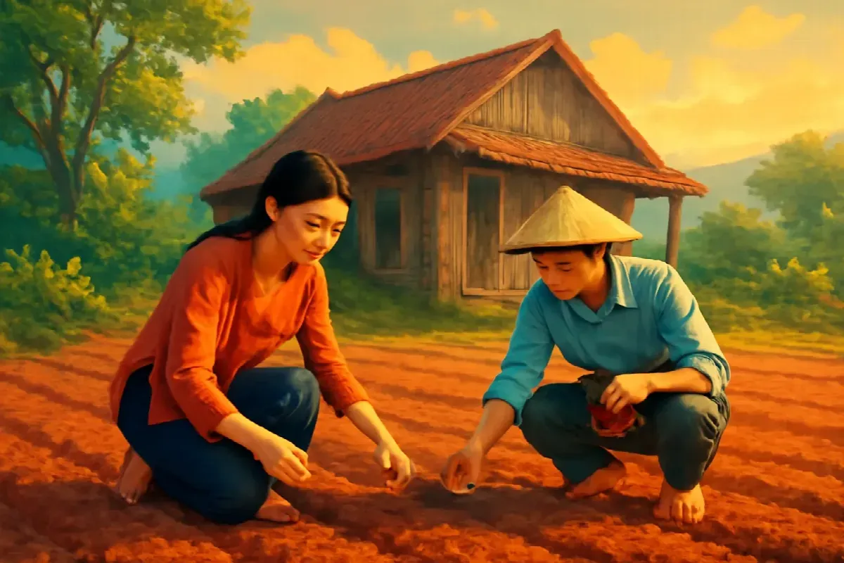 Lon hạt giống trên trính nhà ngoại