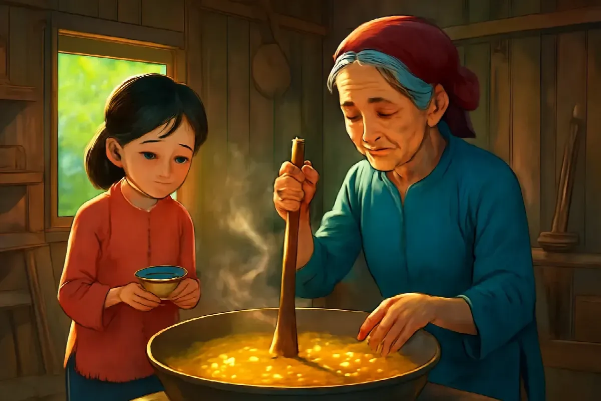 Lu thử kẹo ở lò kẹo dừa