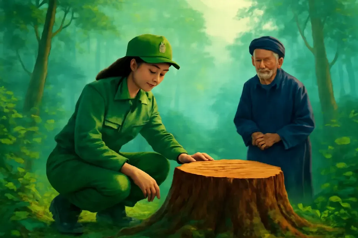 Mảnh đạn trong thớ gỗ pơ mu