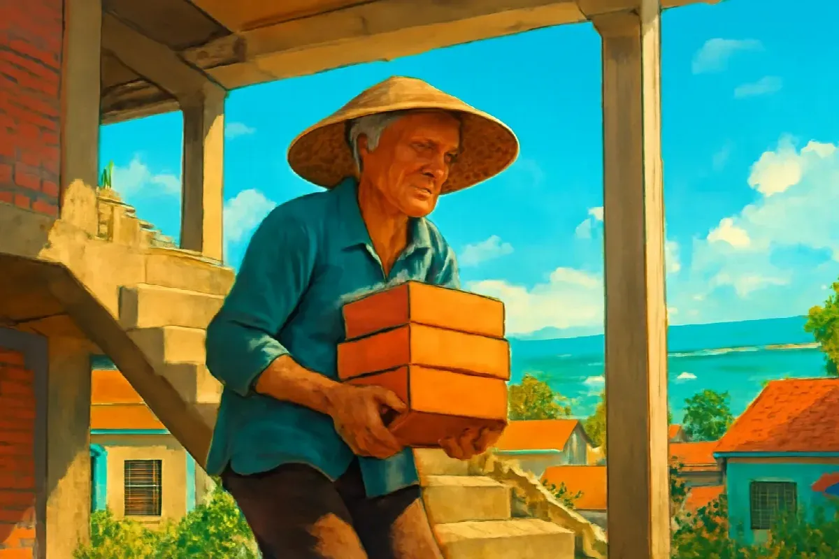 Mười bảy bậc cầu thang lên tầng hai