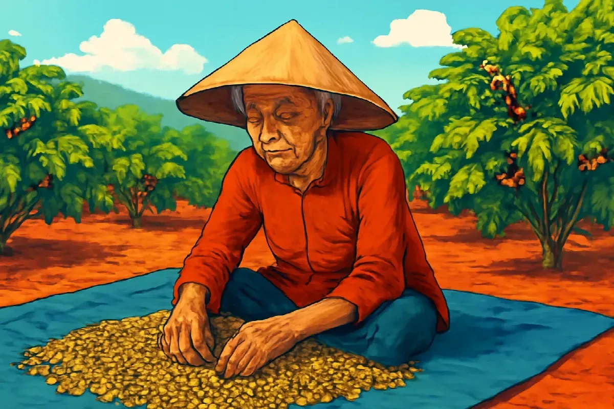 Năm hạt cà phê mít trong túi áo bà ngoại