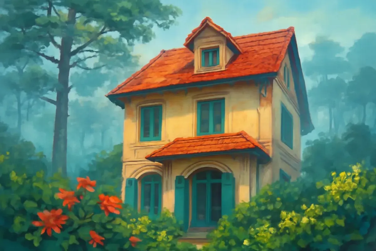 Người vẫy tay sau ô cửa sổ mái ở Đà Lạt