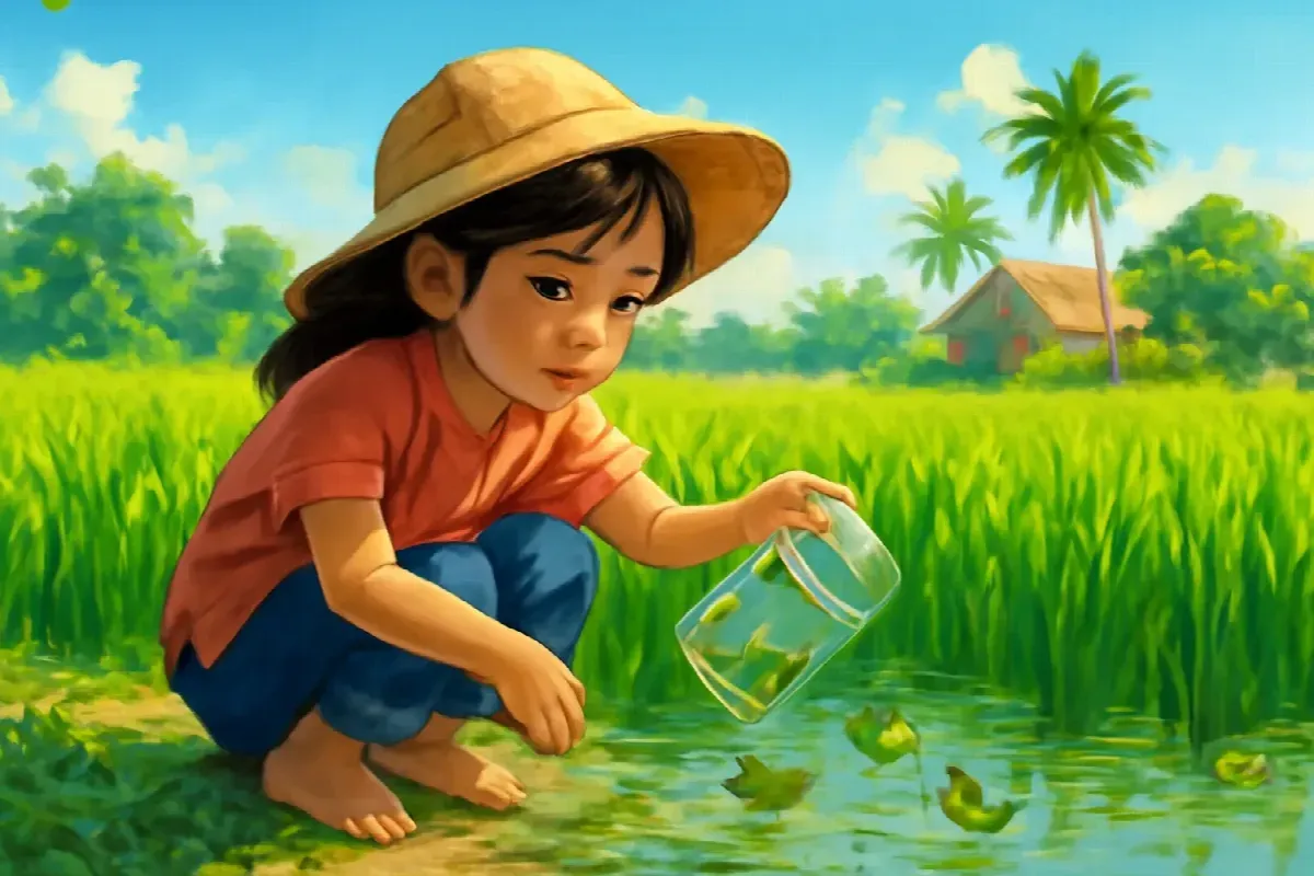 Nòng nọc Cụt Đuôi trong hũ của Vải