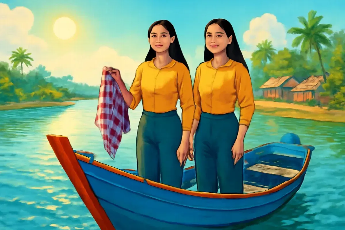 Nửa cái khăn rằn viền chỉ đỏ ở Trà Vinh