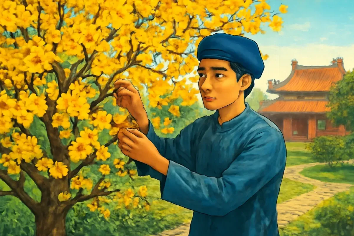 Nửa cây mai trong ngự uyển