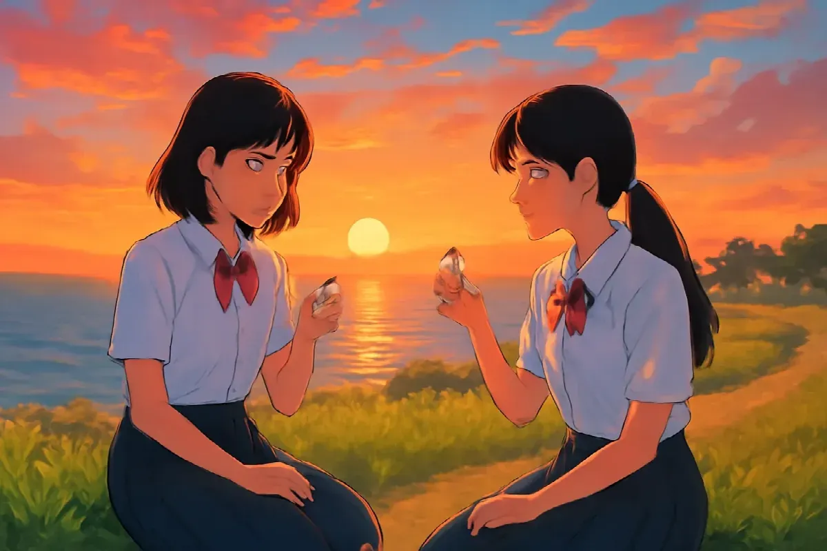Nửa cục tẩy hai màu