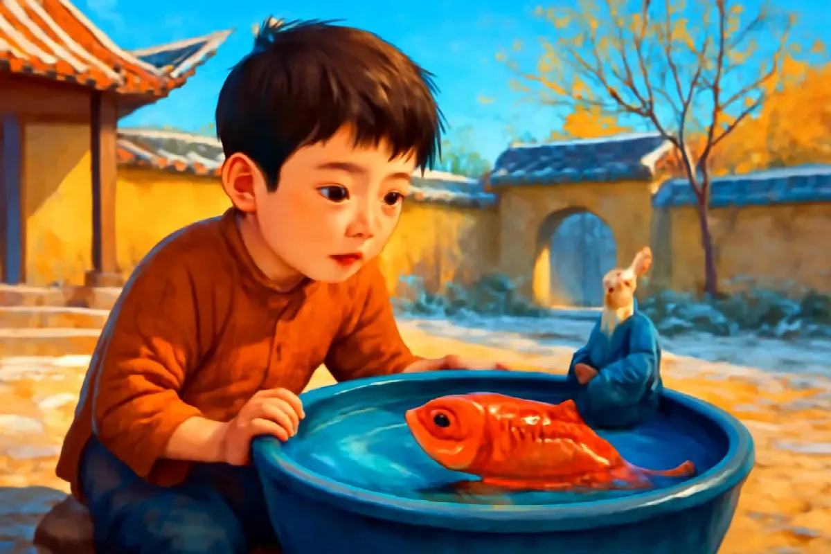 Ông Táo nhỏ xíu và con cá chép sứt vảy