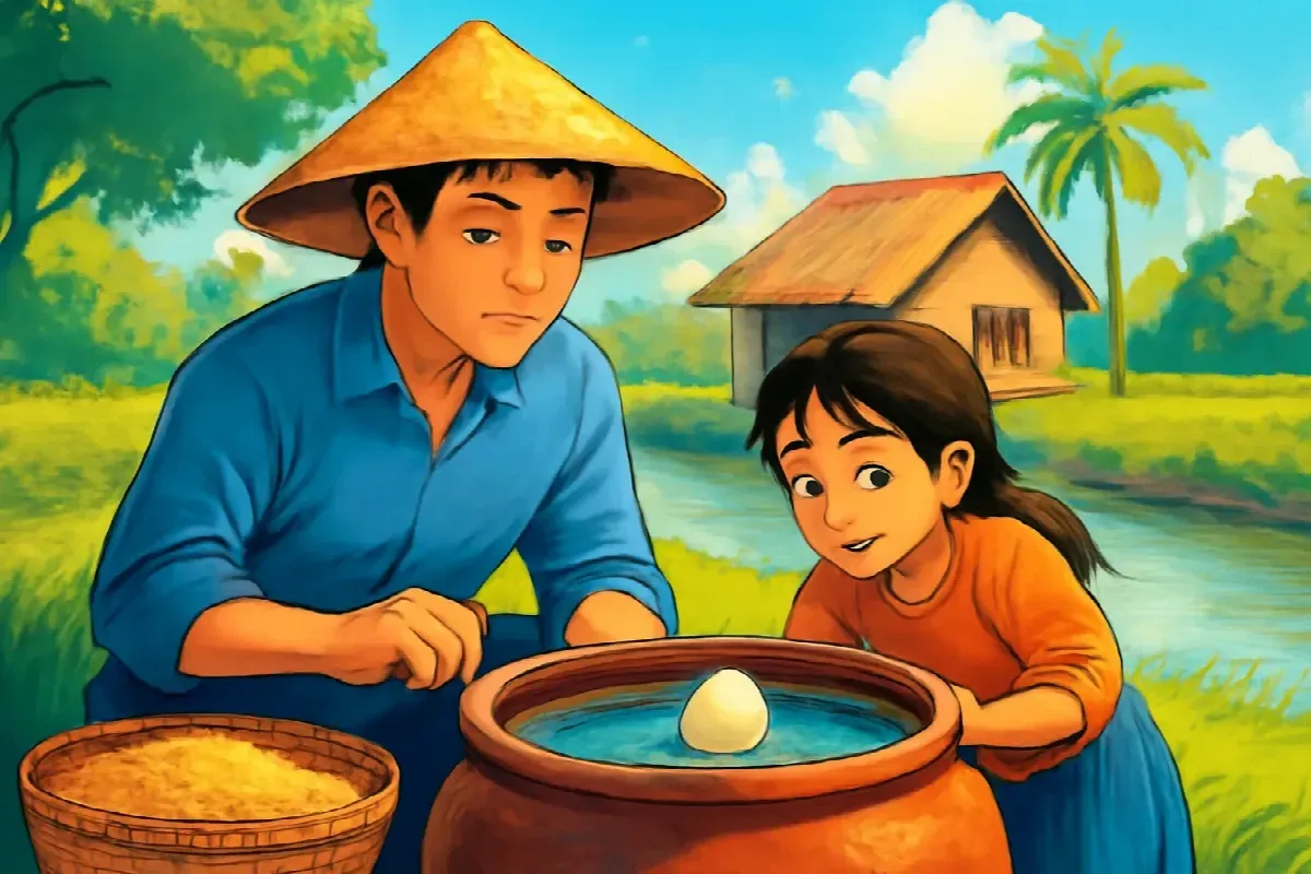 Quả trứng gà mái ghẹ của Út Nhím