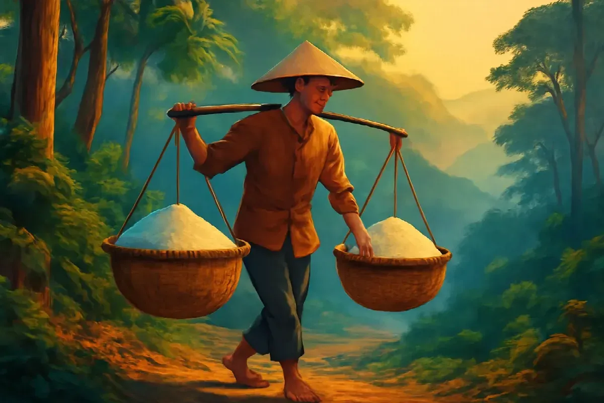 Que tre khắc nợ trên đường muối lên nguồn
